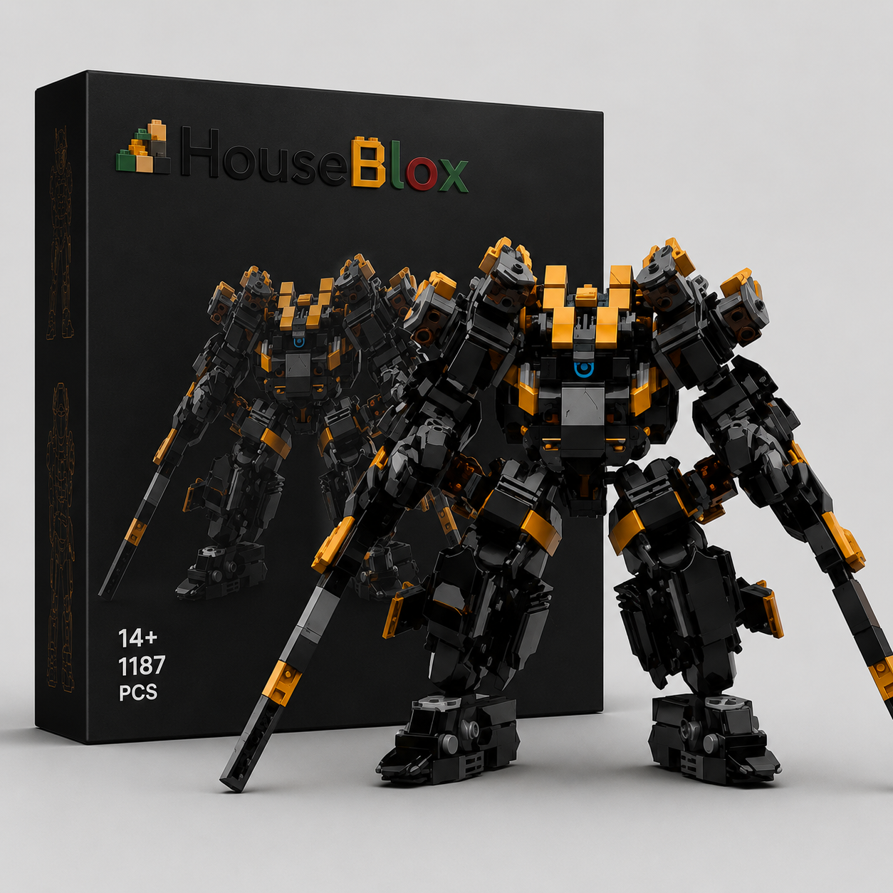 HouseBlox Signature – Dark Mech Warrior – 1980 Pieces