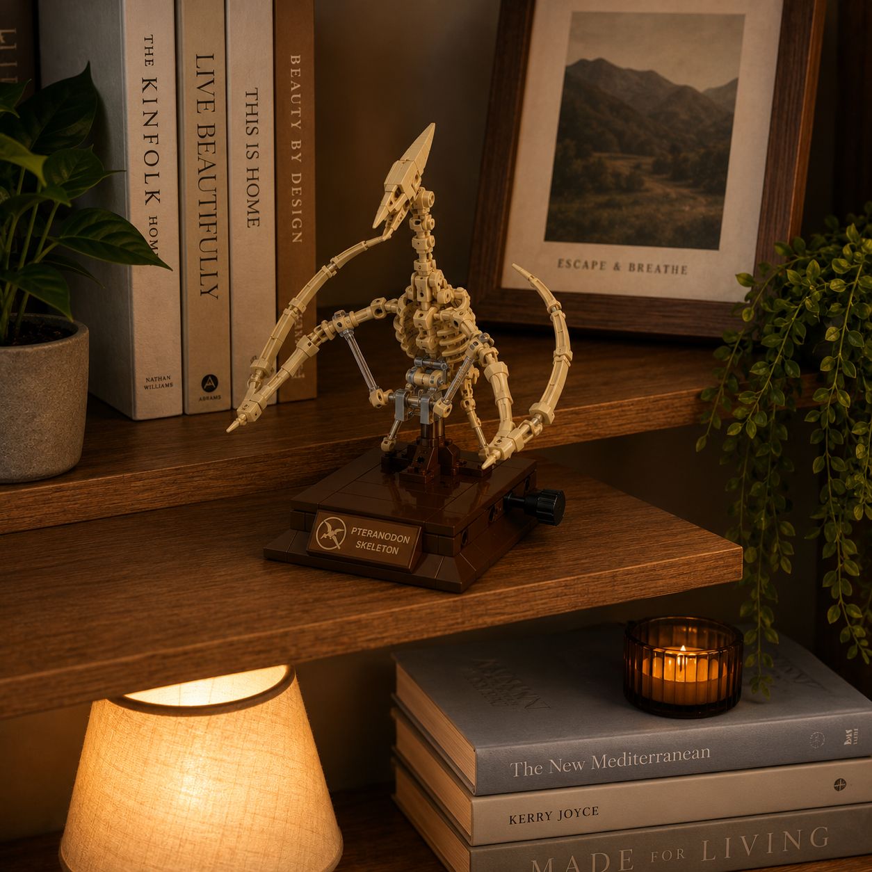 HouseBlox Signature – Golden Pterosaur Skeleton