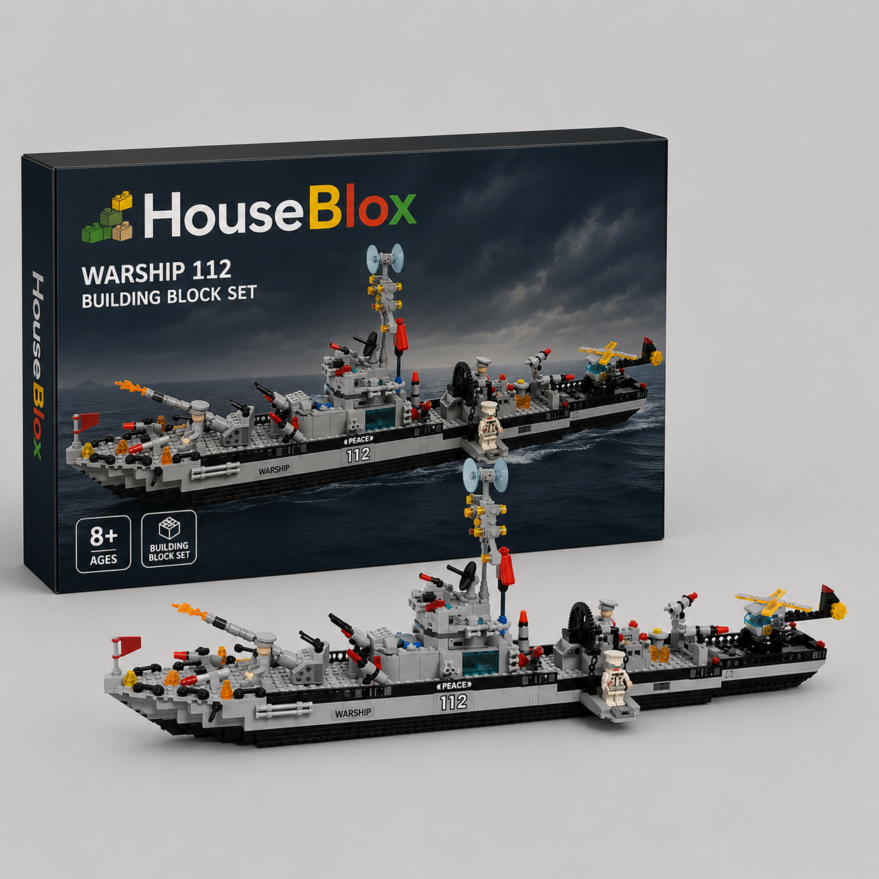HouseBlox Signature – Warship – 1560 Pieces